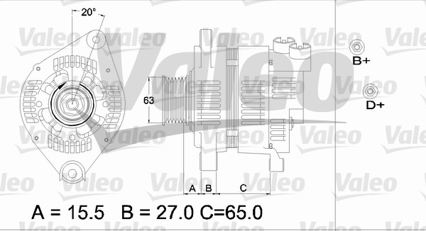 Alternator/Dynamo Valeo 437164