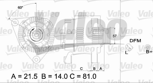 Valeo Alternator/Dynamo 437177