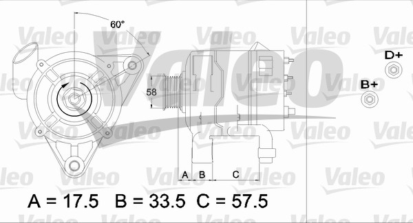 Alternator/Dynamo Valeo 437181