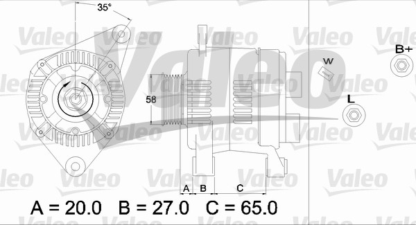 Alternator/Dynamo Valeo 437198