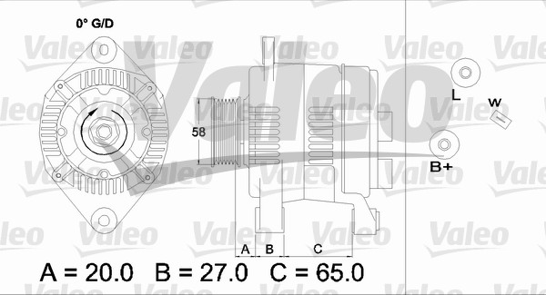 Alternator/Dynamo Valeo 437199