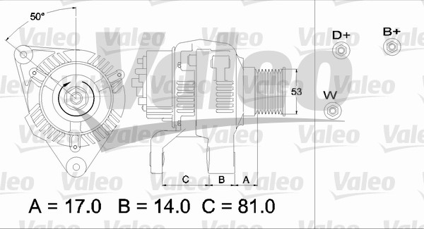 Alternator/Dynamo Valeo 437326