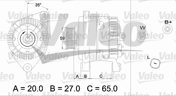 Alternator/Dynamo Valeo 437347