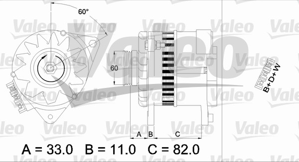 Alternator/Dynamo Valeo 437378