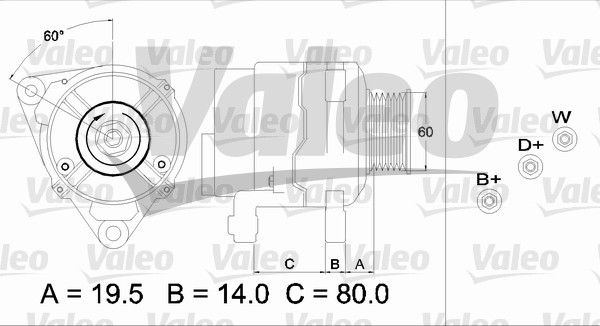 Alternator/Dynamo Valeo 437385