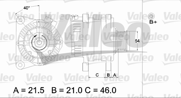 Alternator/Dynamo Valeo 437407