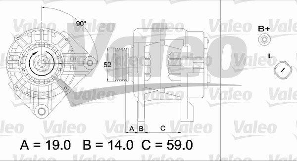 Alternator/Dynamo Valeo 437424