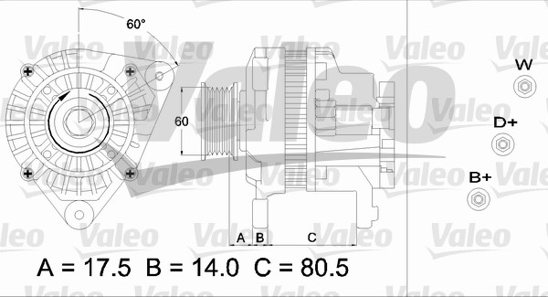 Valeo Alternator/Dynamo 437427