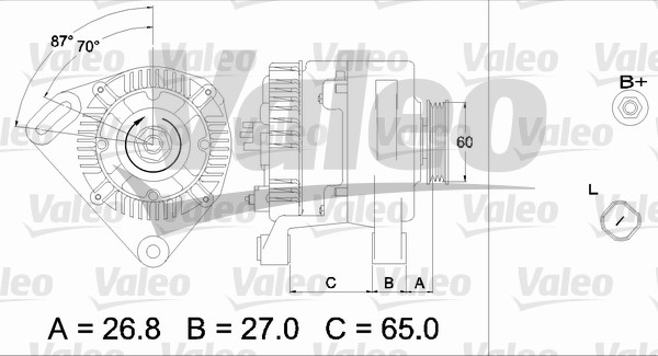 Alternator/Dynamo Valeo 437428