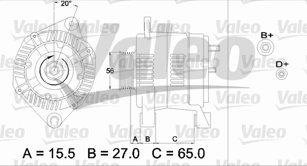 Alternator/Dynamo Valeo 437462