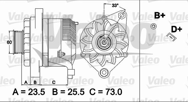 Alternator/Dynamo Valeo 437487