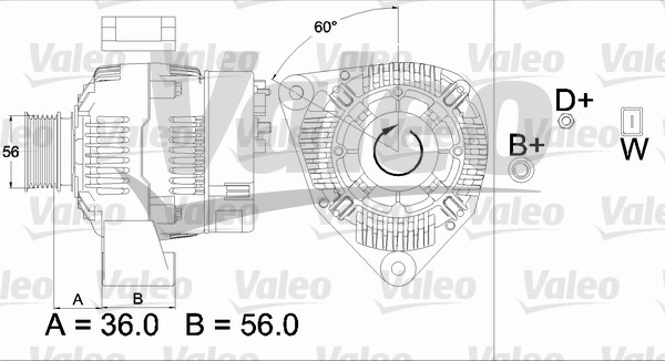 Alternator/Dynamo Valeo 437489