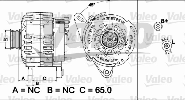 Alternator/Dynamo Valeo 437512