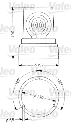 Valeo Zwaailicht  082542
