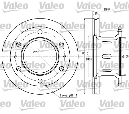 Remschijven Valeo 187006