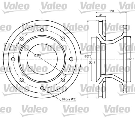 Remschijven Valeo 187008