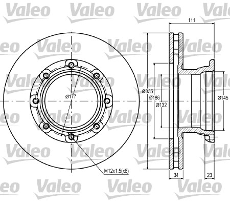 Remschijven Valeo 187082