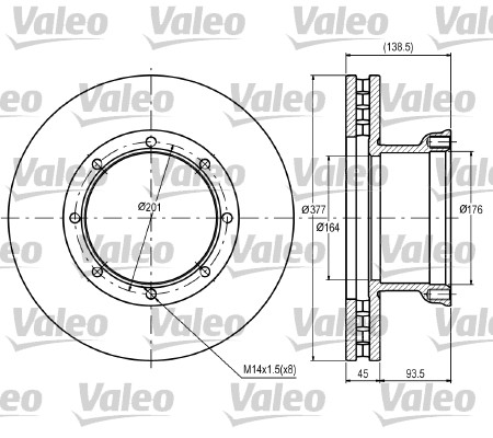 Remschijven Valeo 187084