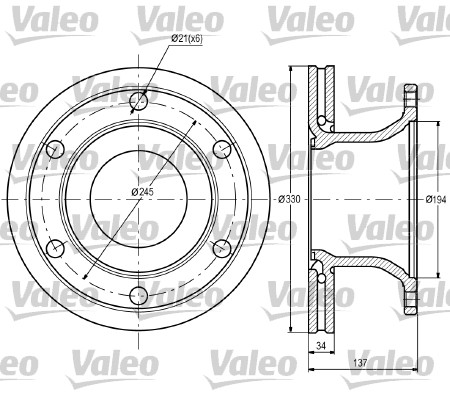 Remschijven Valeo 187091