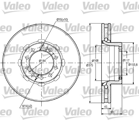 Remschijven Valeo 187093