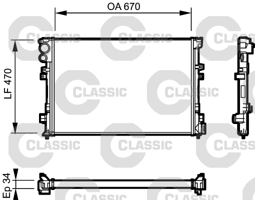 Radiateur Valeo 231168