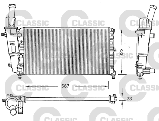 Radiateur Valeo 231558