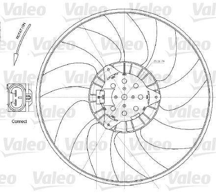 Ventilatorwiel-motorkoeling Valeo 696028