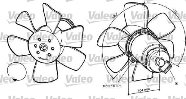 Ventilatorwiel-motorkoeling Valeo 696031