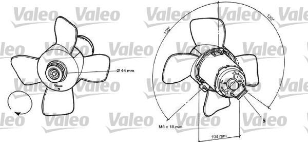 Ventilatorwiel-motorkoeling Valeo 696038