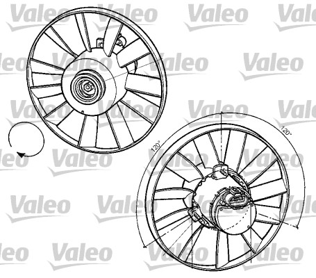 Ventilatorwiel-motorkoeling Valeo 696059