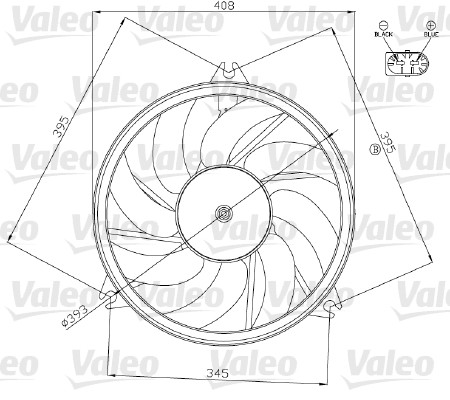 Ventilatorwiel-motorkoeling Valeo 696070