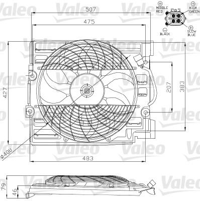 Ventilatorwiel-motorkoeling Valeo 696120