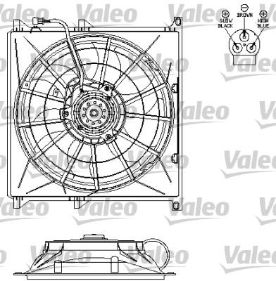 Ventilatorwiel-motorkoeling Valeo 696123