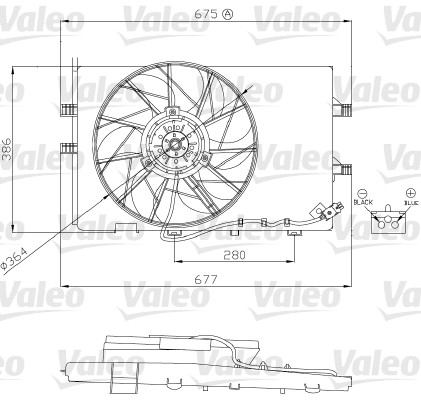 Ventilatorwiel-motorkoeling Valeo 696130