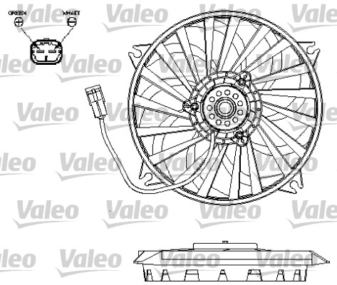 Ventilatorwiel-motorkoeling Valeo 696132