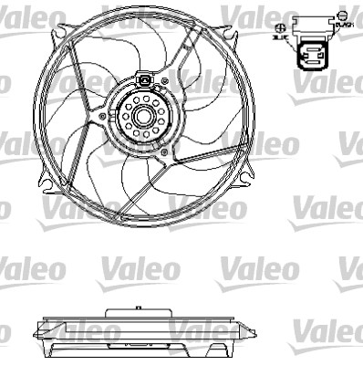 Ventilatorwiel-motorkoeling Valeo 696138