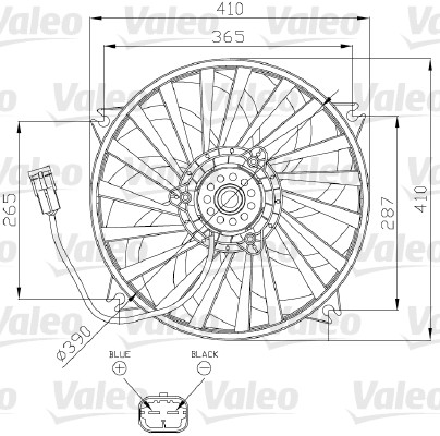 Ventilatorwiel-motorkoeling Valeo 696139