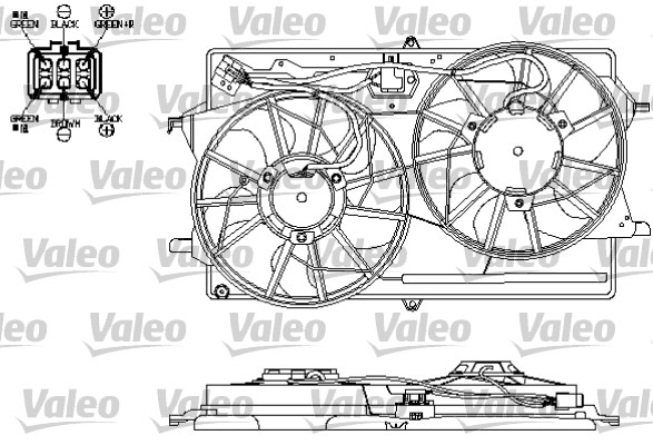 Ventilatorwiel-motorkoeling Valeo 696154