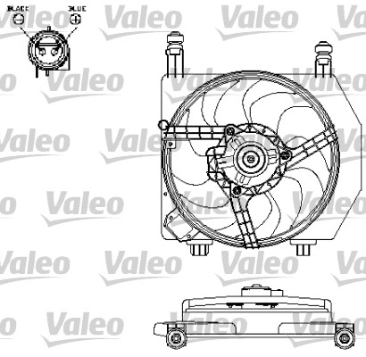 Ventilatorwiel-motorkoeling Valeo 696159