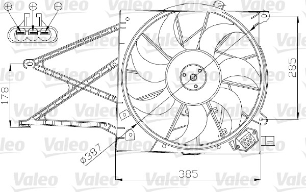 Ventilatorwiel-motorkoeling Valeo 696173