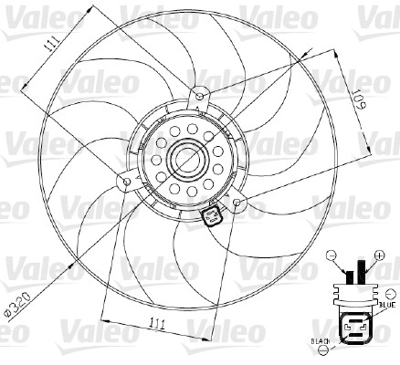 Ventilatorwiel-motorkoeling Valeo 696188