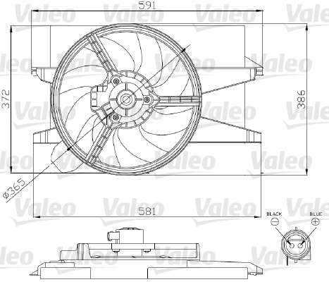 Ventilatorwiel-motorkoeling Valeo 696276