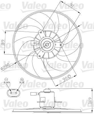 Ventilatorwiel-motorkoeling Valeo 696286