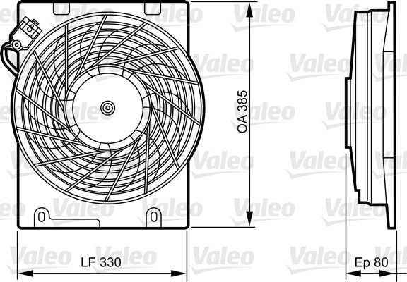 Ventilatorwiel-motorkoeling Valeo 696355