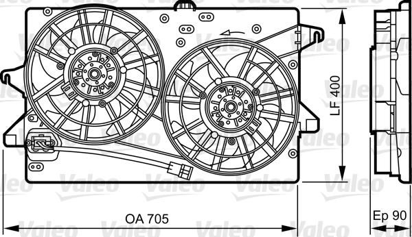 Ventilatorwiel-motorkoeling Valeo 696362