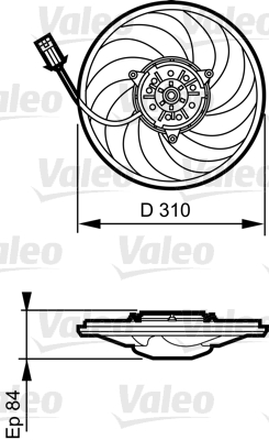 Ventilatorwiel-motorkoeling Valeo 696367