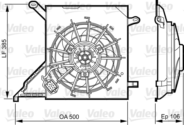 Ventilatorwiel-motorkoeling Valeo 696370