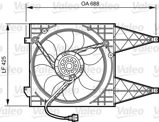 Ventilatorwiel-motorkoeling Valeo 696374