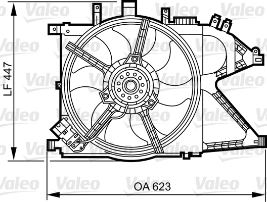 Ventilator houder Valeo 696381