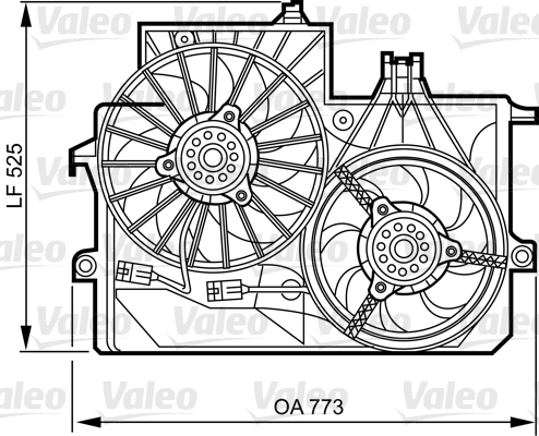 Ventilatorwiel-motorkoeling Valeo 696384